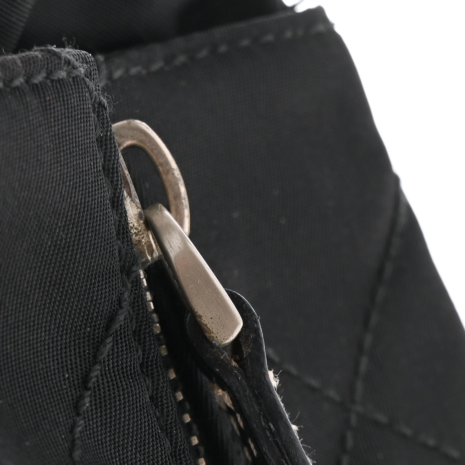 Prada Nylon Tessuto Quilted Chain Shoulder Bag Black 14 of 15