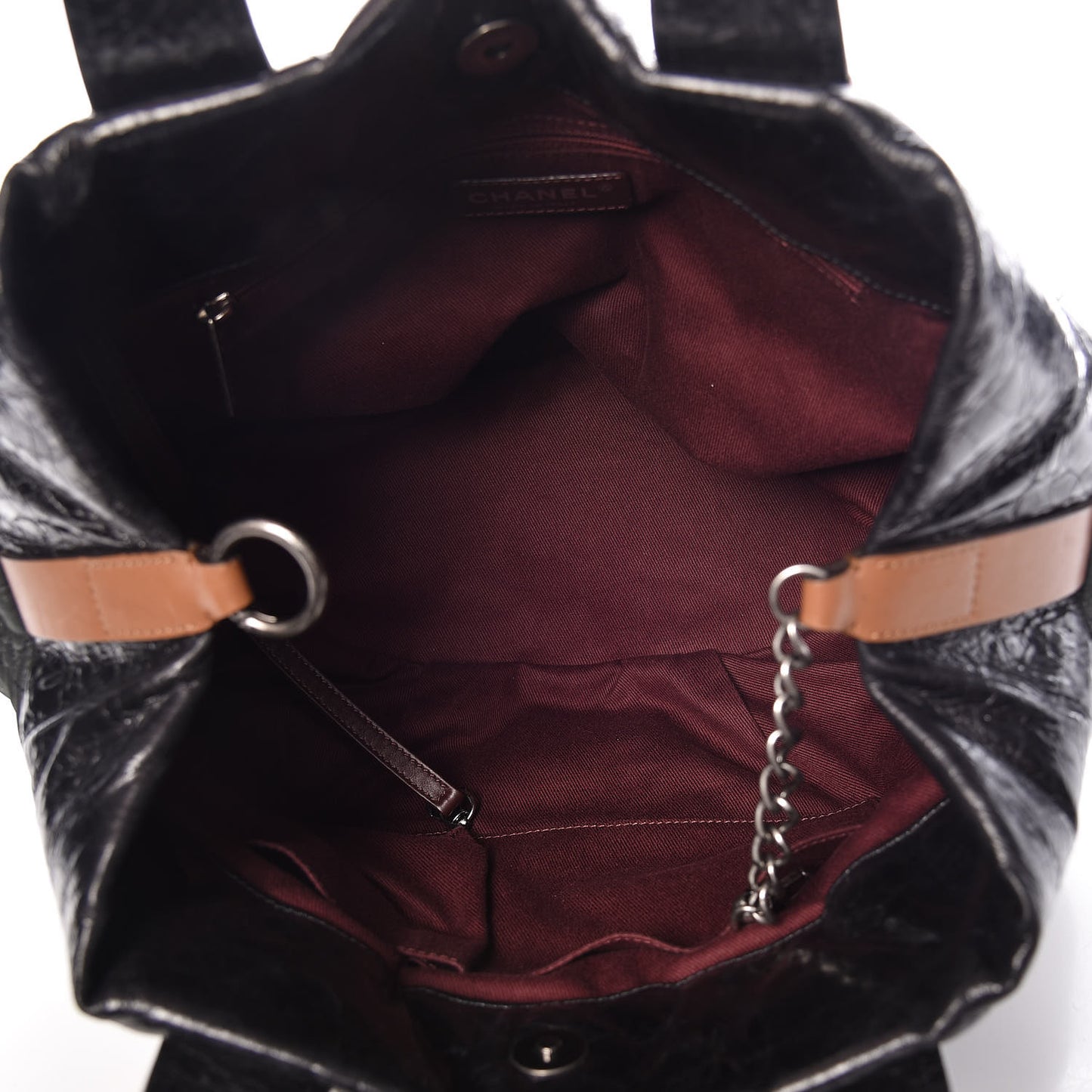 Iridescent Calfskin Small In the Mix Tote Dark Green