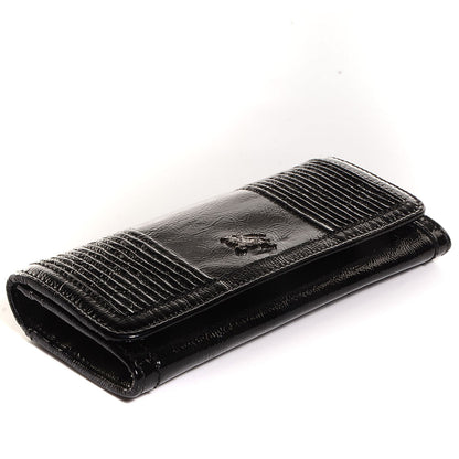 Burberry Crinkled Patent Continental Wallet Black 5 of 9