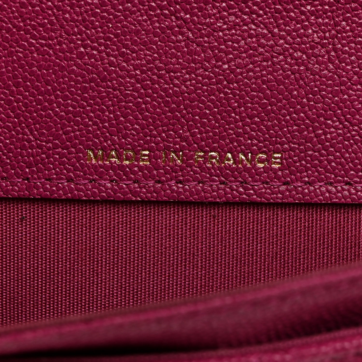Chanel Caviar Quilted Boy Card Holder Wallet Fuchsia 7 of 8