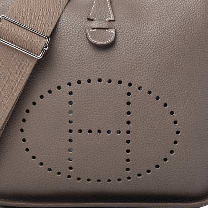 Hermes Taurillon Clemence Evelyne III PM Etoupe 10 of 10