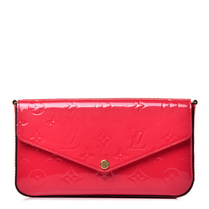 Louis Vuitton Vernis Felicie Pochette Chain Wallet Hot Pink 1 of 8