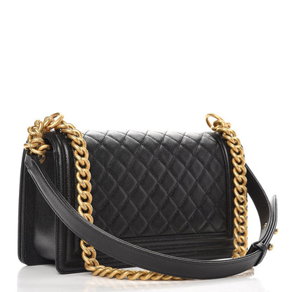 Chanel Caviar Quilted Medium Boy Flap Black 4 of 9