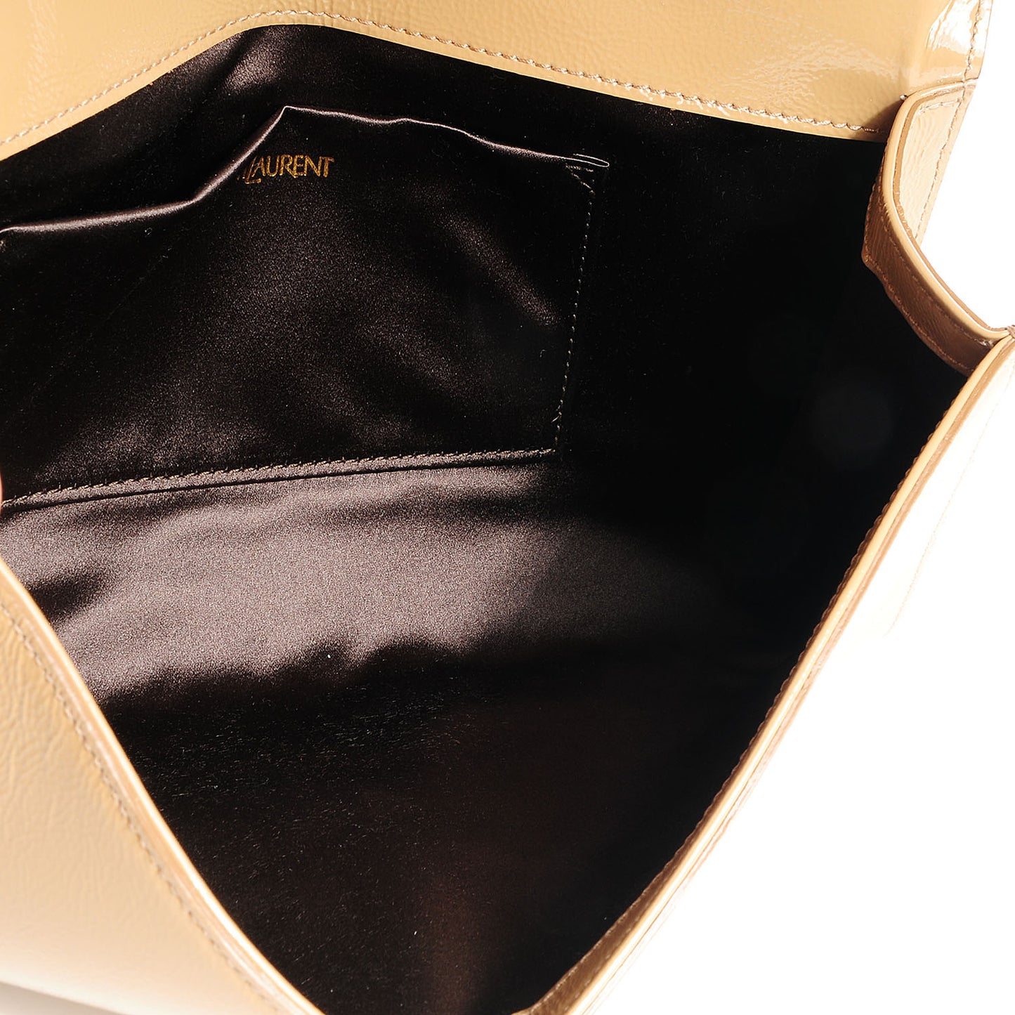 Patent Leather Belle de Jour Clutch Nude