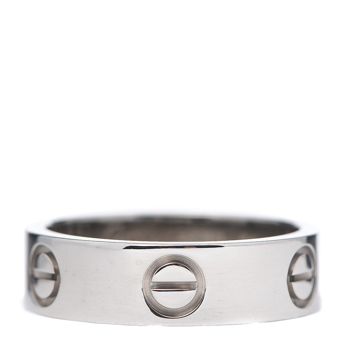 18K White Gold 5.5mm LOVE Ring 54 6.75