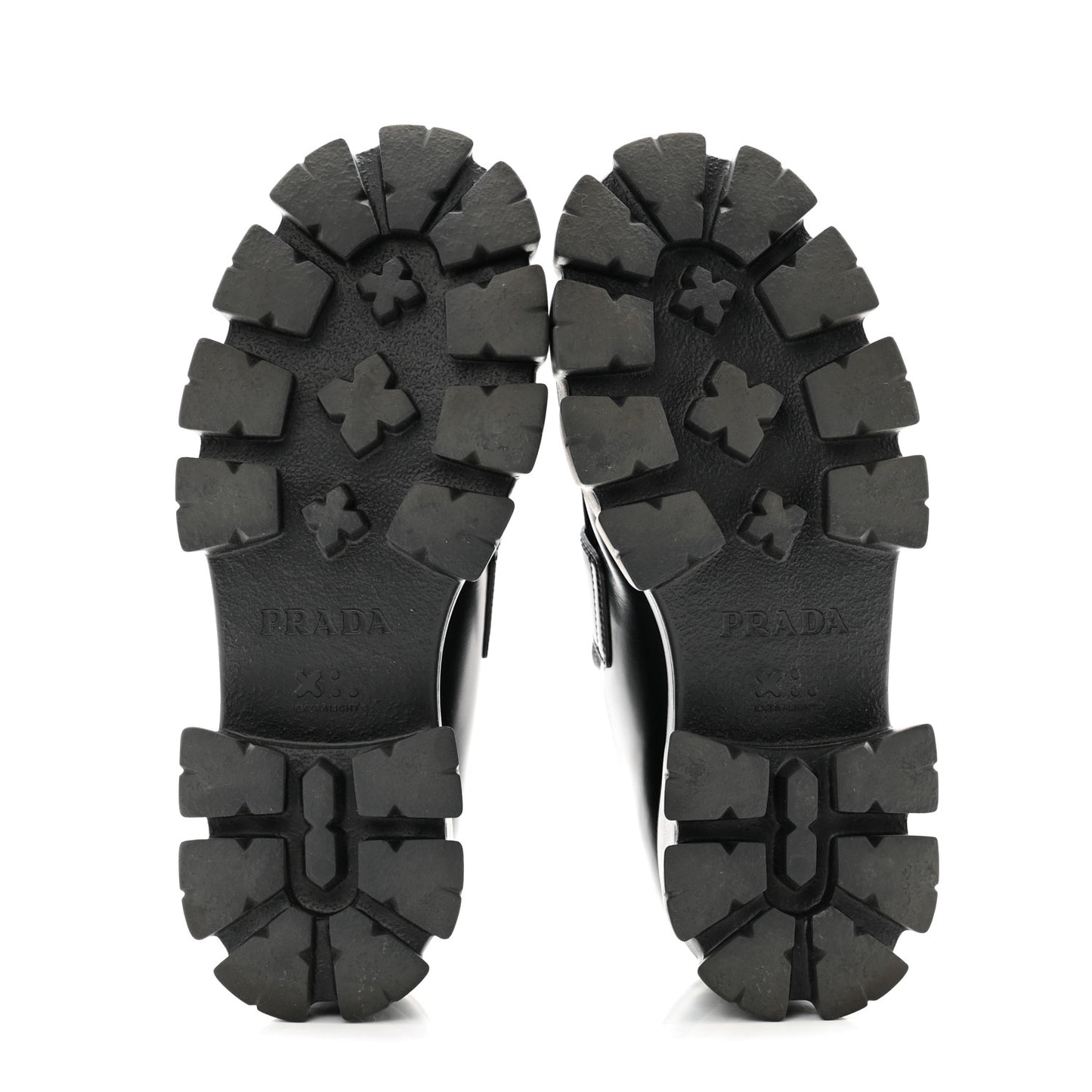 Spazzolato Rois Metal Triangle Logo Monolith 55mm Loafers 38.5 Black