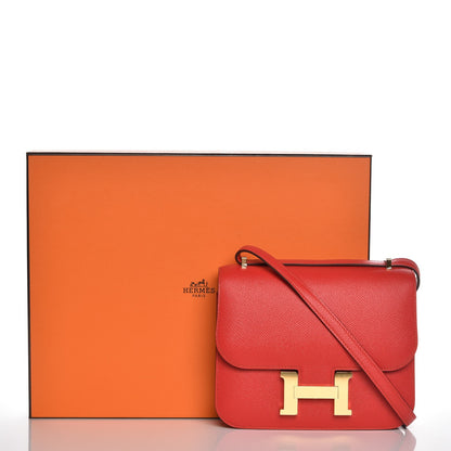 Hermes Epsom Constance 18 Rouge Tomate Etain 19 of 19