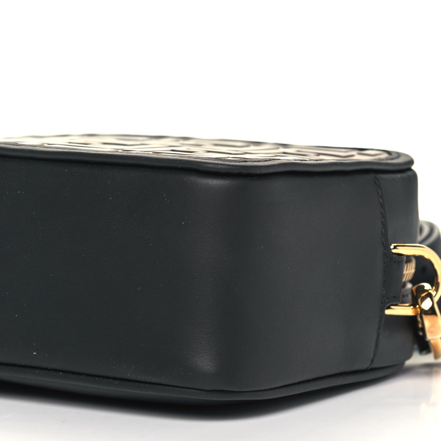 Vitello Century Bi-Color FF 1974 Embossed Mini Camera Case Maya Black