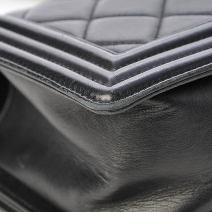 Chanel Calfskin Quilted Medium Boy Flap Black 11 of 13