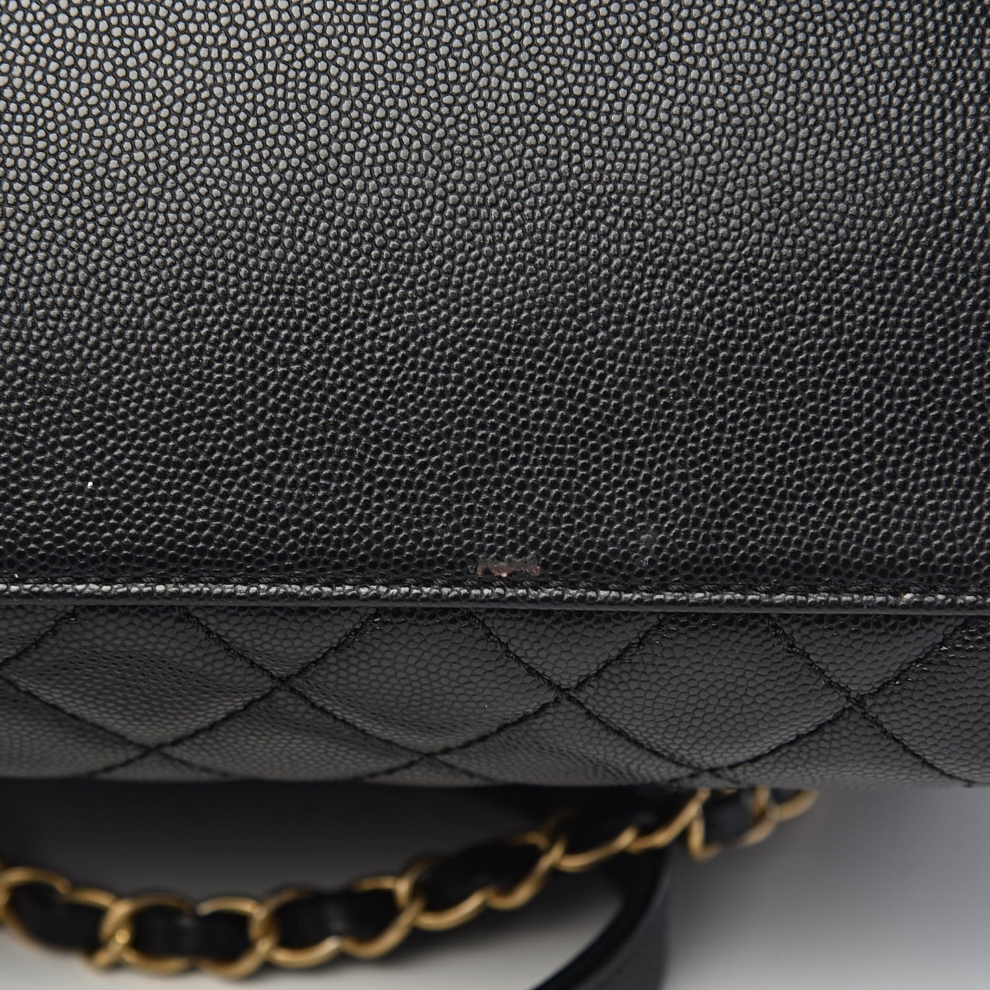 Caviar Quilted Medium Coco Handle Flap Black
