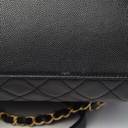 Chanel Caviar Quilted Medium Coco Handle Flap Black 12 of 13