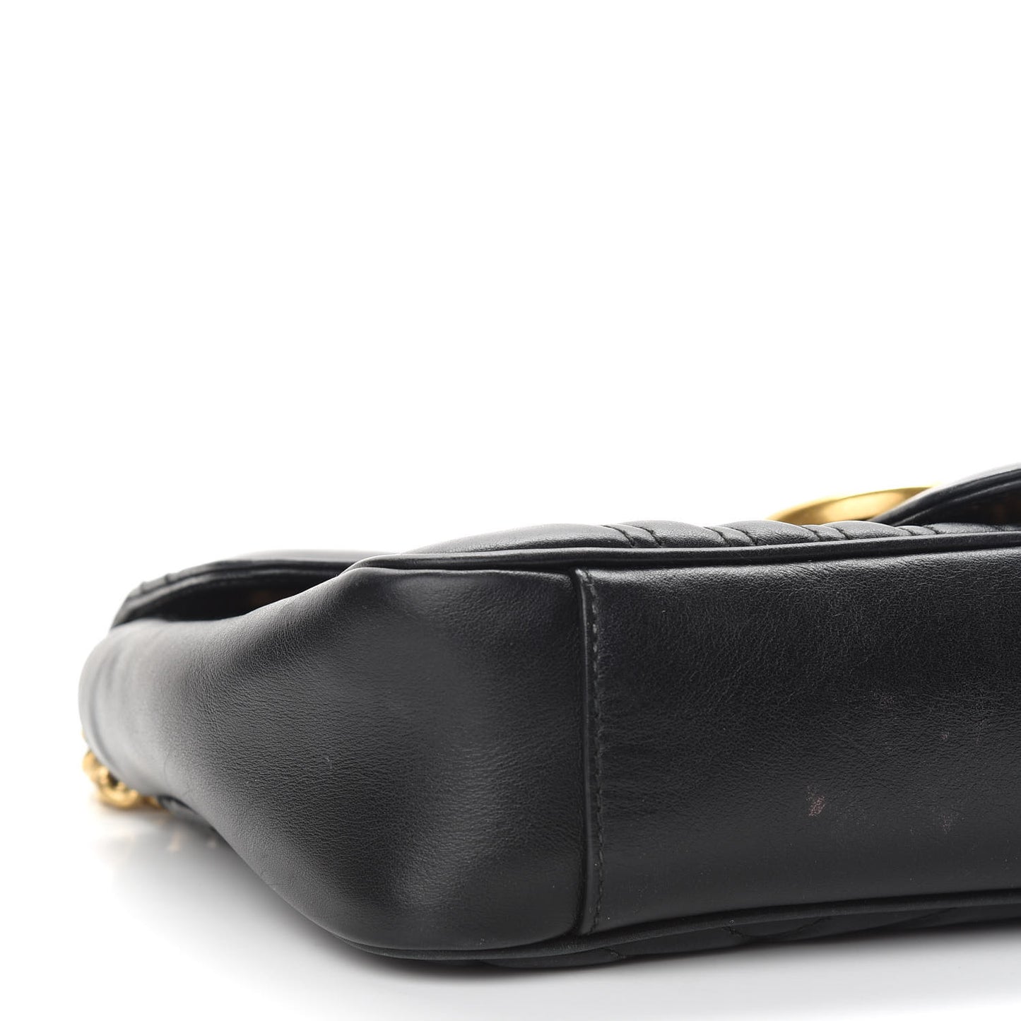 Calfskin Matelasse Small GG Marmont Shoulder Bag Black
