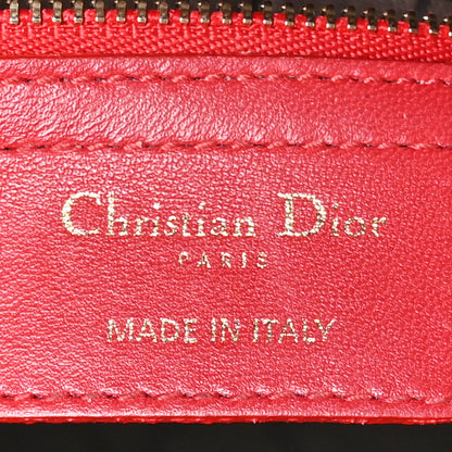 Christian Dior Lambskin Cannage Medium Lady Dior Red 7 of 13
