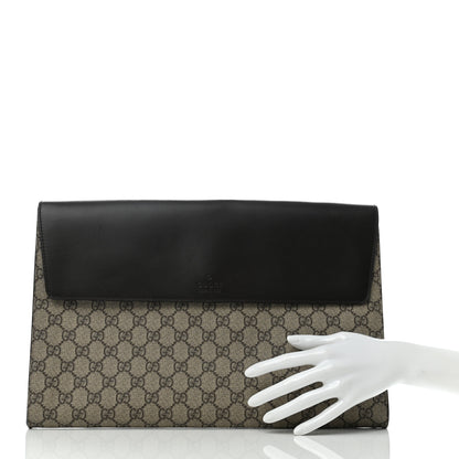 Gucci GG Supreme Monogram Portfolio Case Black 4 of 16