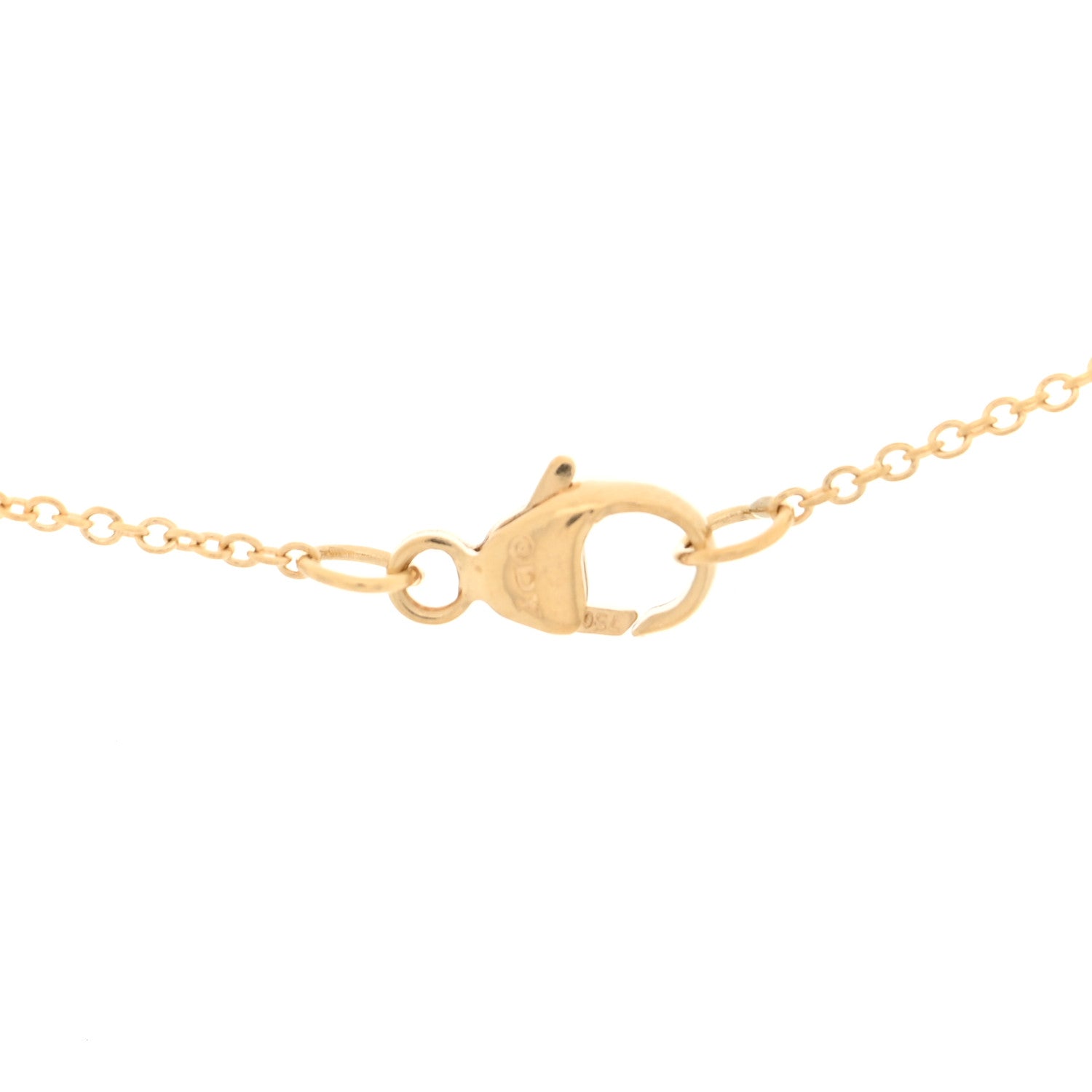 David Yurman 18K Yellow Gold Diamond Initial W Charm Pendant Necklace 5 of 5