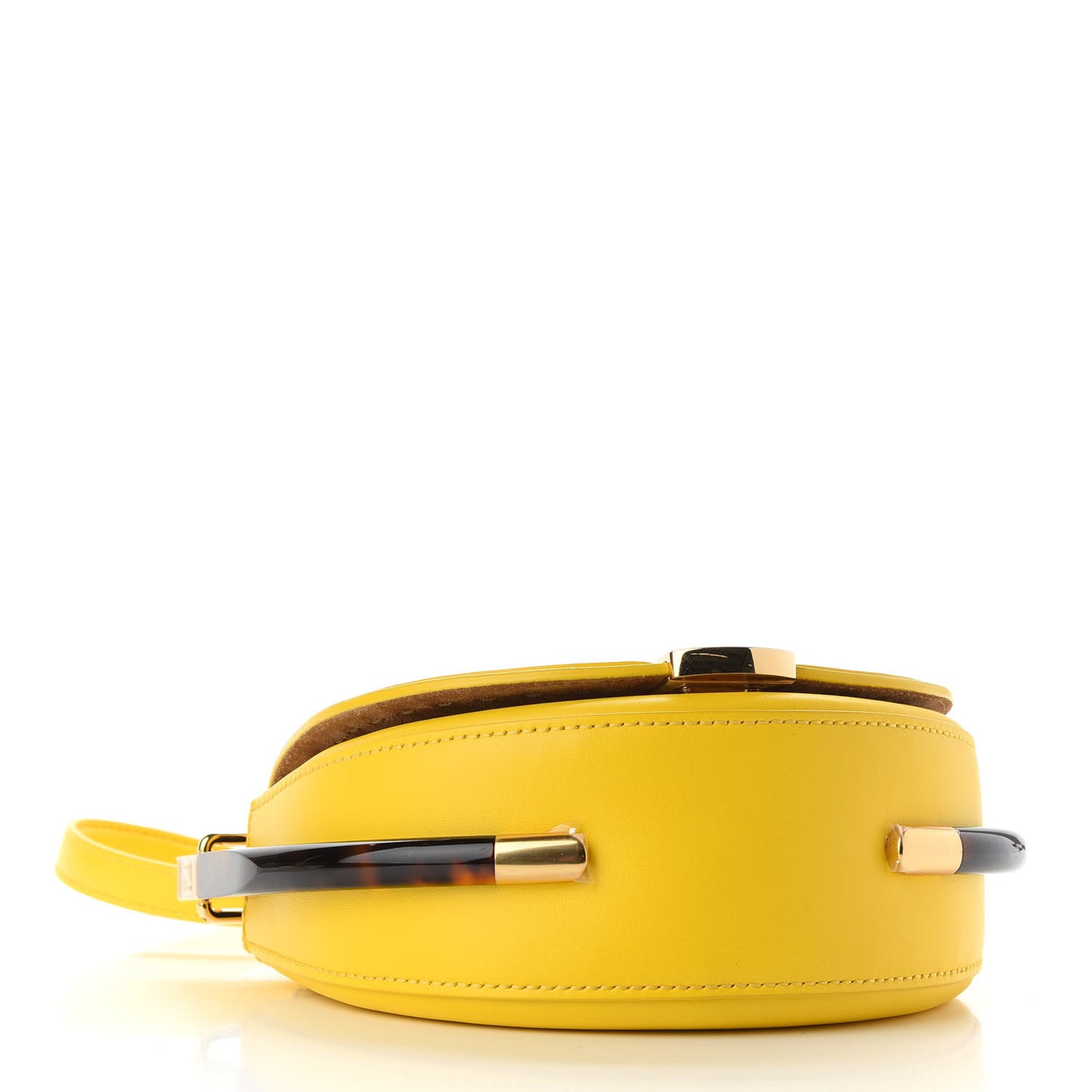 Vitello King Plexiglass Moonlight Shoulder Bag Lemon