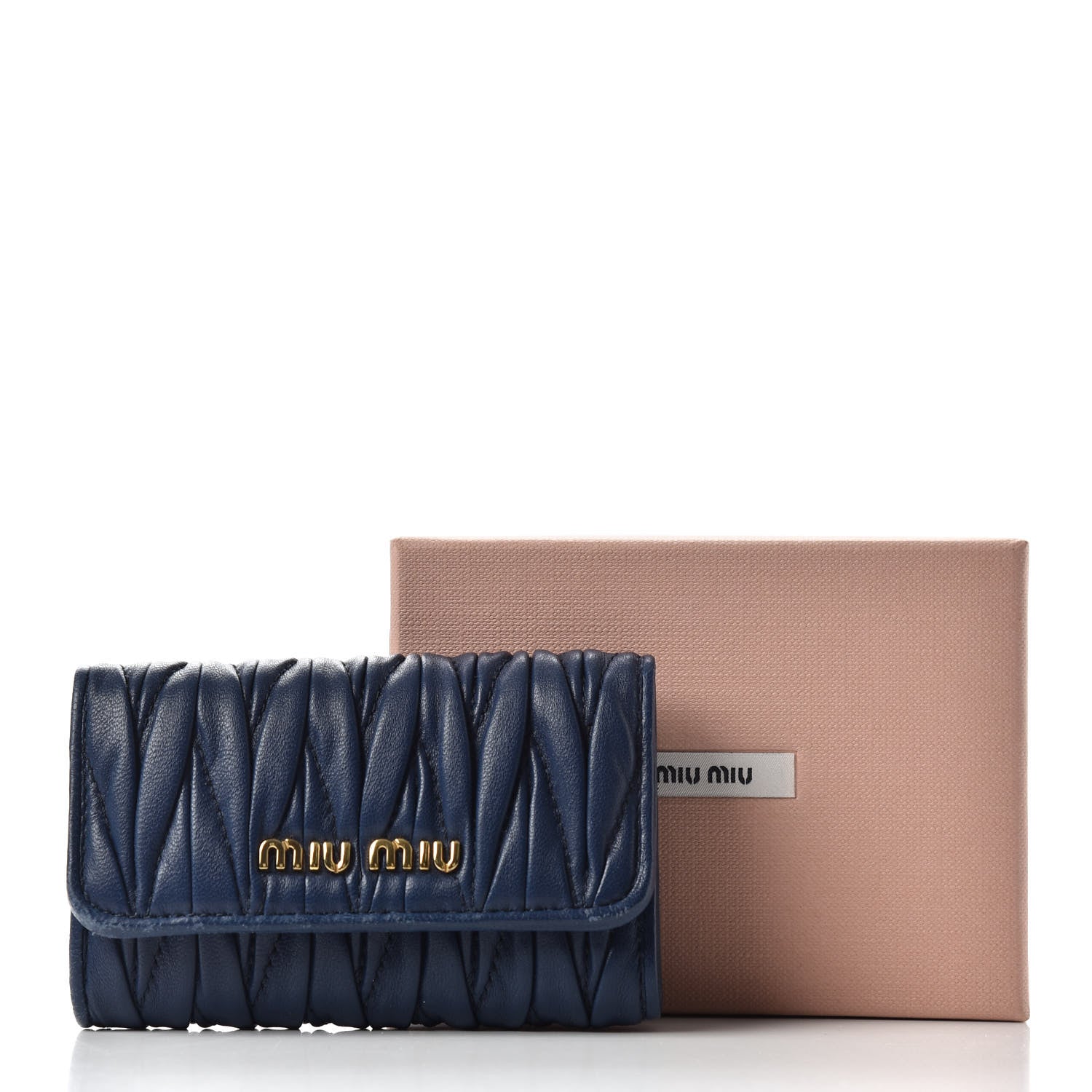 Miu Miu Nappa Matelasse 6 Key Holder Bluette 7 of 7