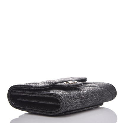 Chanel Caviar Quilted Flap Card Holder Wallet Black 4 of 8