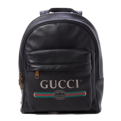 Gucci Calfskin Logo Day Backpack Black 1 of 9