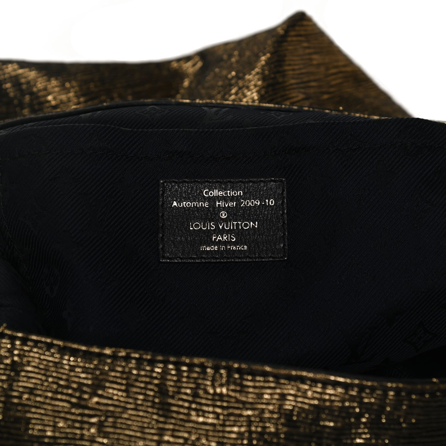 Louis Vuitton Metallic Jacquard Double Jeu Tote Gold 6 of 11