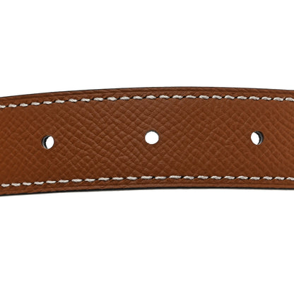 Hermes Swift Epsom 24mm Belt Strap 75 30 Black Gold 6 of 8