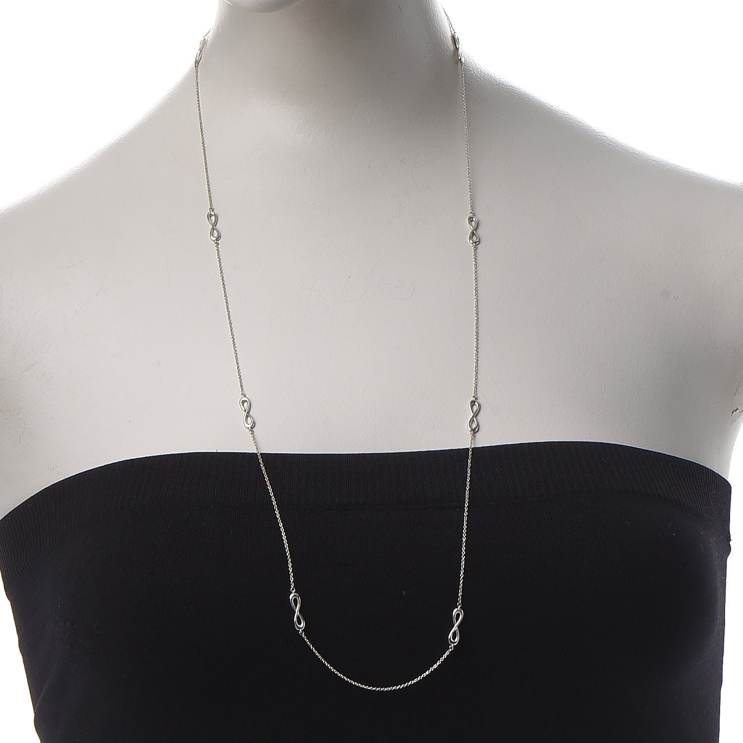 Tiffany Sterling Silver Infinity Endless Necklace 2 of 6