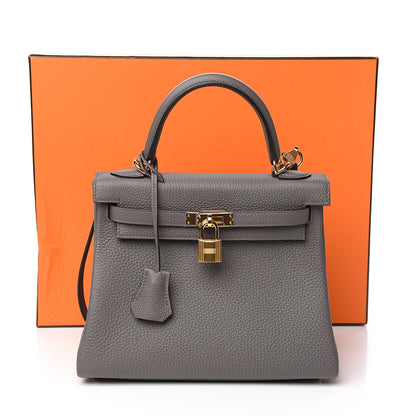 Hermes Togo Kelly Retourne 25 Etain 38 of 38