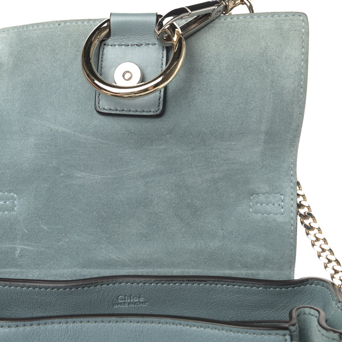 Calfskin Mini Faye Day Shoulder Bag Cloudy Blue