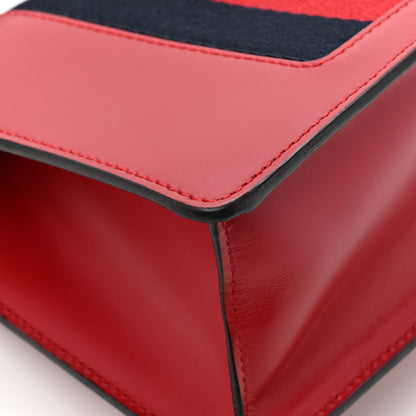 Gucci Calfskin Mini Sylvie Top Handle Bag Hibiscus Red 17 of 18