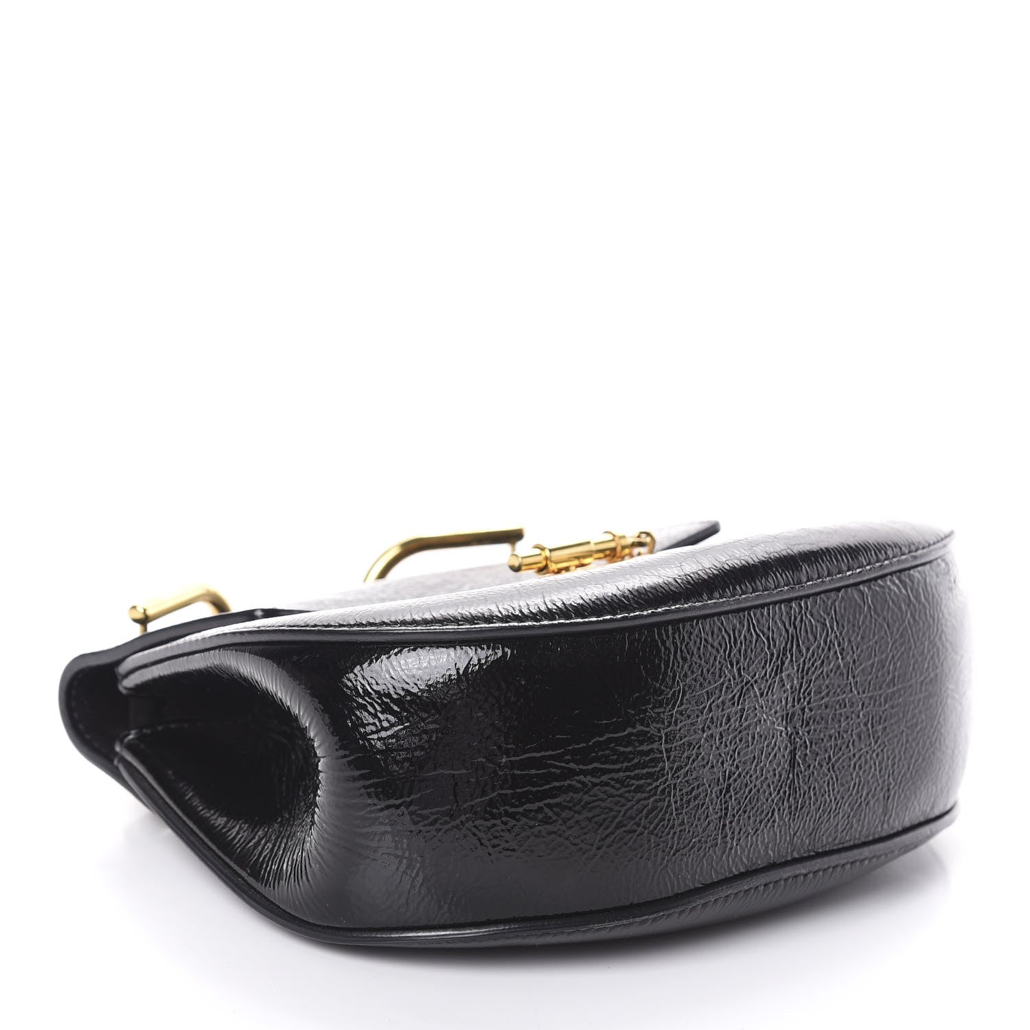 Chloe Grained Patent Mini Drew Shoulder Bag Black 4 of 9