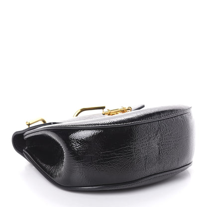 Chloe Grained Patent Mini Drew Shoulder Bag Black 4 of 9