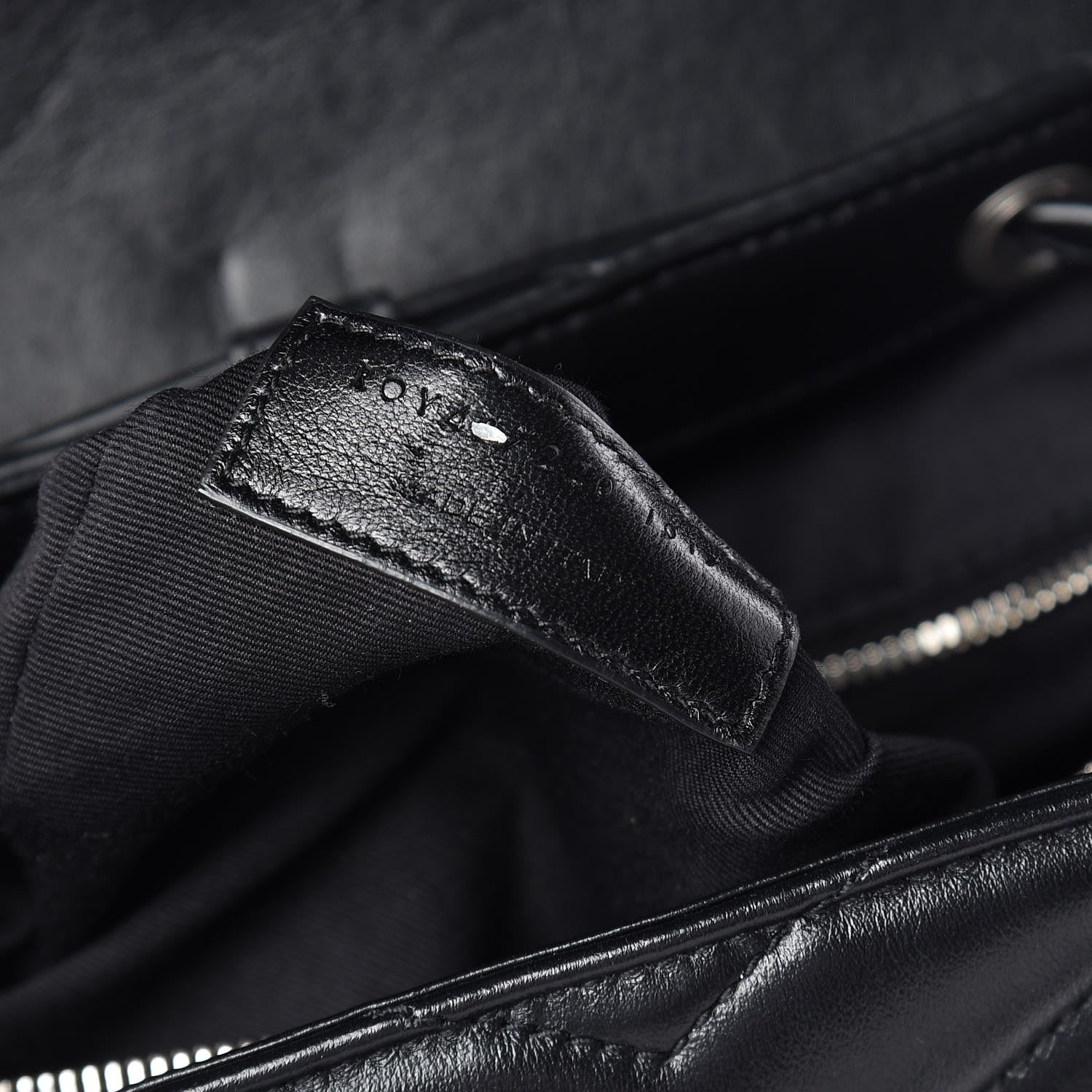 Saint Laurent Calfskin Y Quilted Monogram Small Loulou Backpack Black 7 of 11