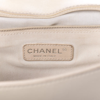 Chanel Lambskin Quilted Large Boy Flap Black White 6 of 13