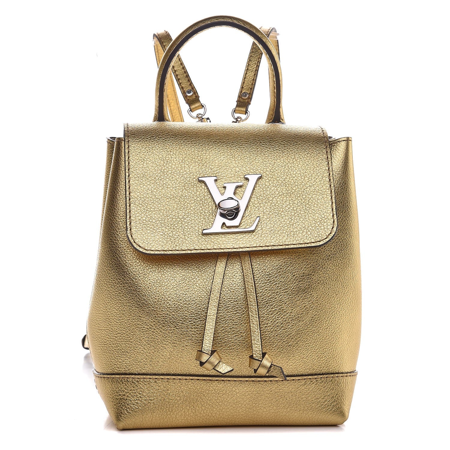 Louis Vuitton Metallic Calfskin Lockme Backpack Gold 1 of 7