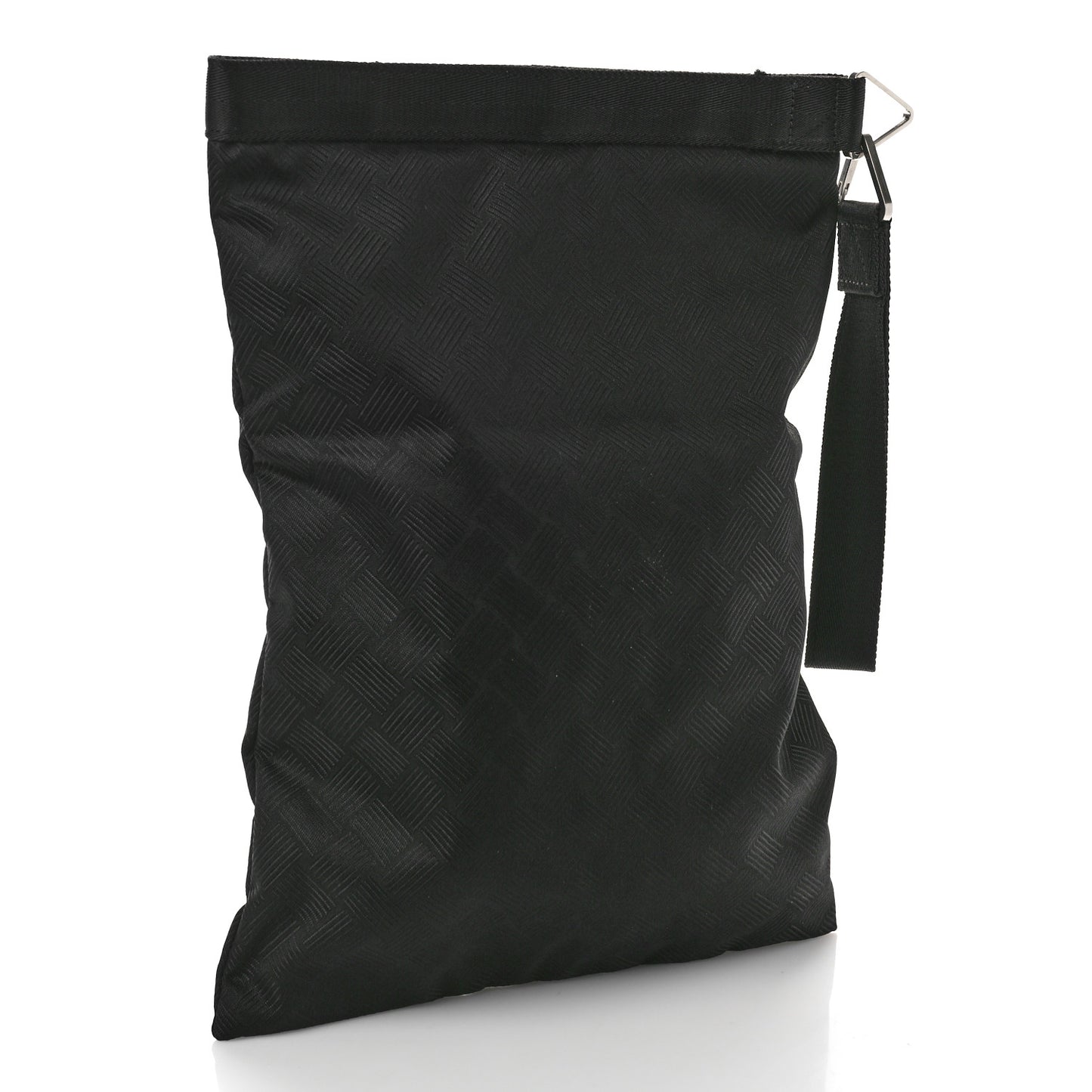 Nylon Jacquard Wristlet Pouch Black