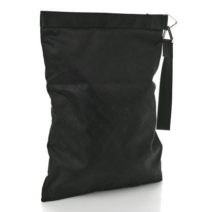 Bottega Veneta Nylon Jacquard Wristlet Pouch Black 3 of 8