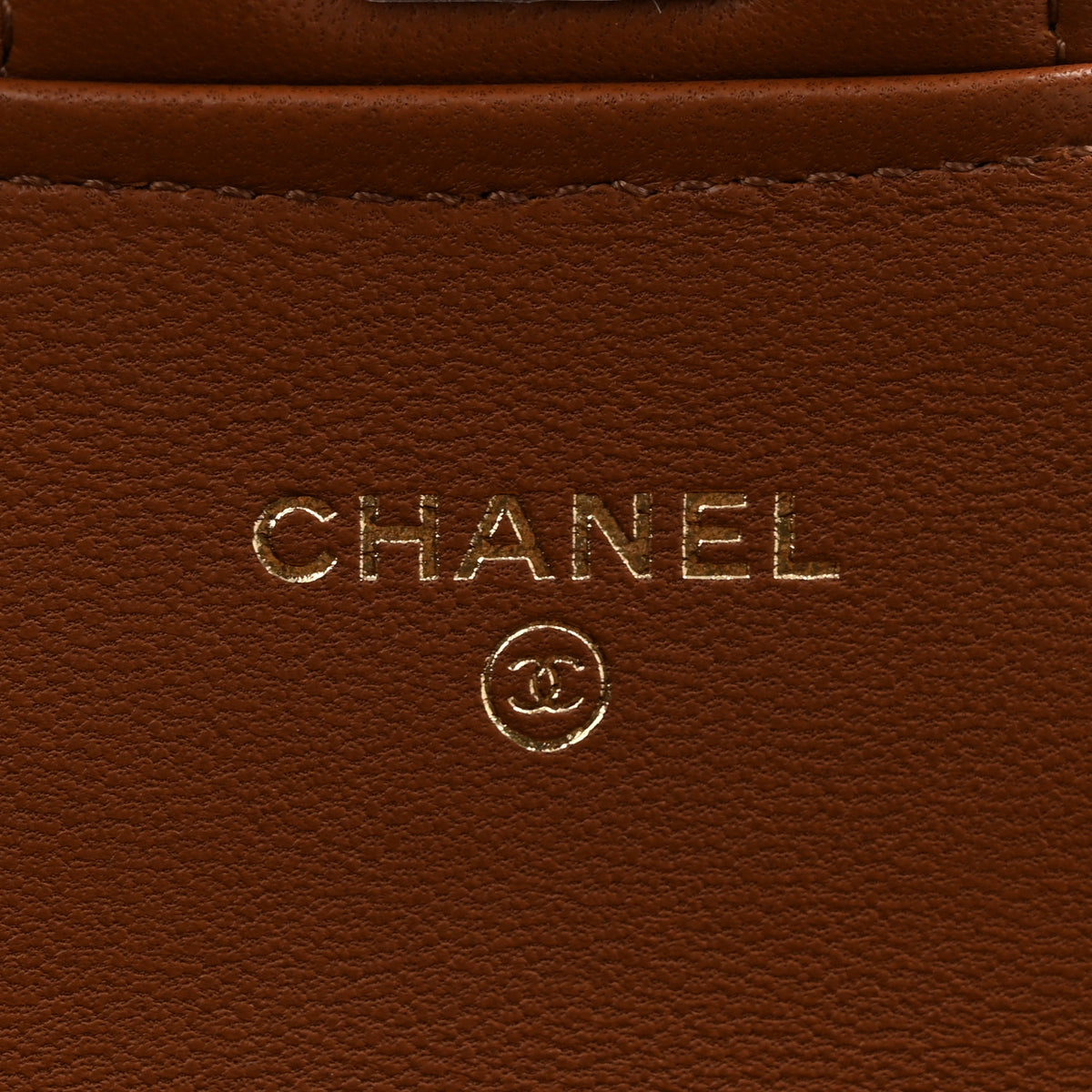 Lambskin Quilted Top Handle Long Clutch With Chain Camel