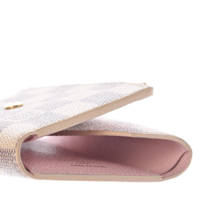 Louis Vuitton Damier Azur Victorine Wallet Rose Ballerine 9 of 10