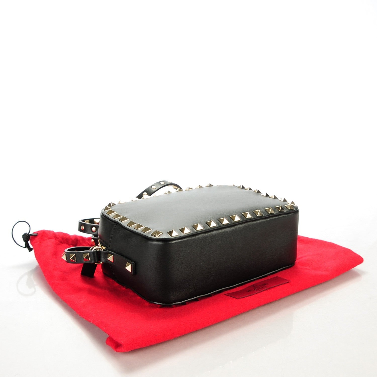 Valentino Garavani Calfskin Rockstud Camera Crossbody Bag Black 4 of 7