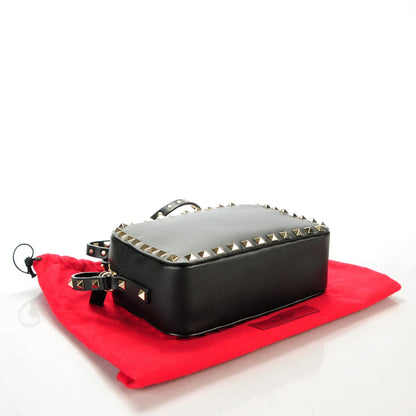Valentino Garavani Calfskin Rockstud Camera Crossbody Bag Black 4 of 7