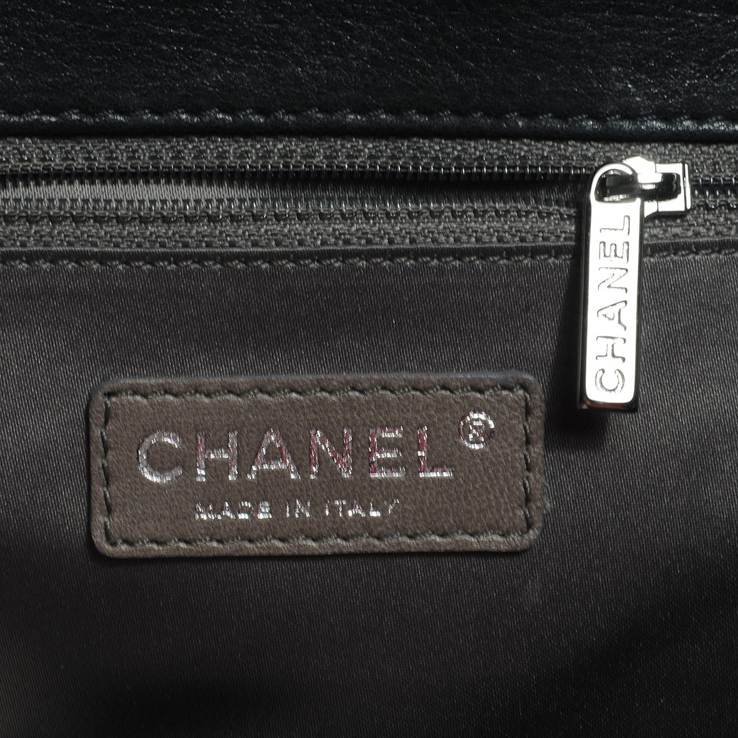 Iridescent Calfskin Bubble Quilt Flap Grey