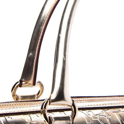 Christian Dior Metallic Patent Monogram Bowler Gold 9 of 10