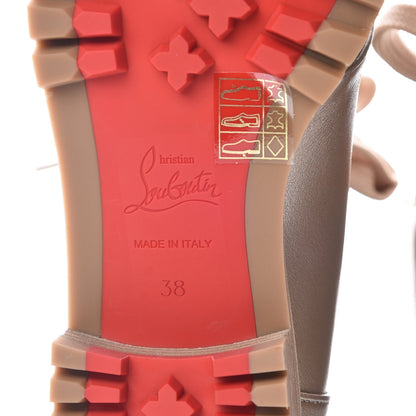 Christian Louboutin Metallic Calfskin Who Runs Flat Boots 38 Colombe 6 of 9
