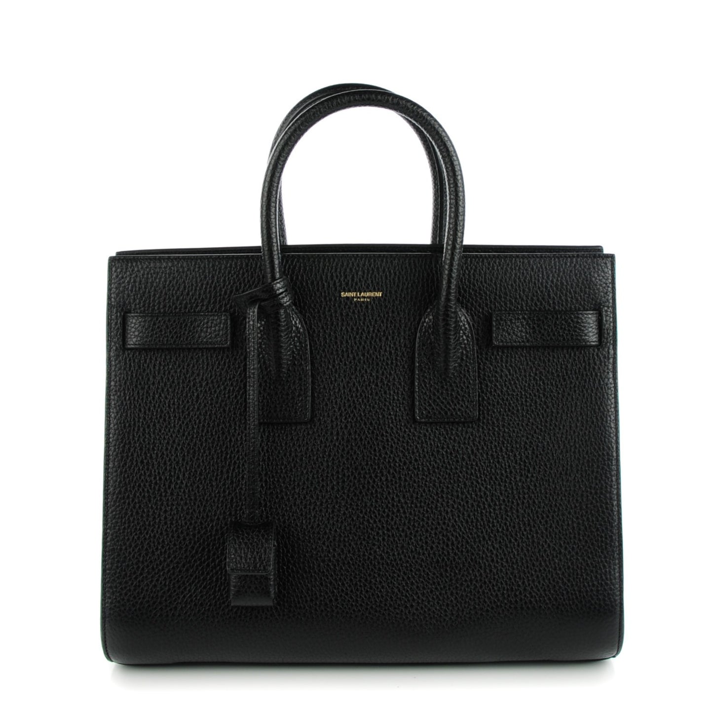 Grained Calfskin Small Sac De Jour Black