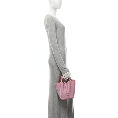 Hermes Taurillon Clemence Picotin Lock 18 PM Mauve Sylvestre 2 of 10
