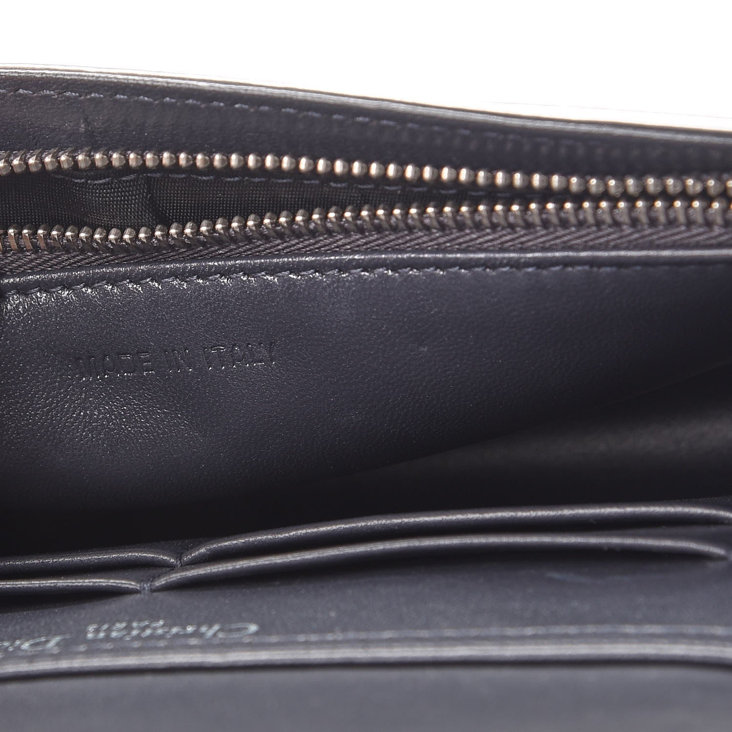 Christian Dior Metallic Patent Micro-Cannage Diorama Wallet on Chain Pouch Silver 7 of 10