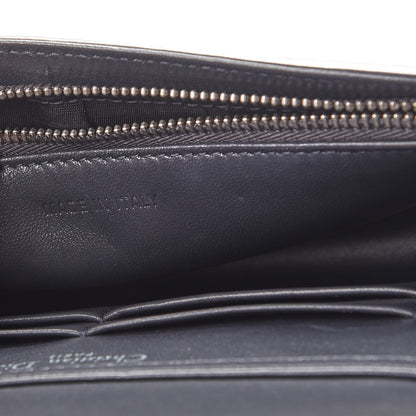 Christian Dior Metallic Patent Micro-Cannage Diorama Wallet on Chain Pouch Silver 7 of 10