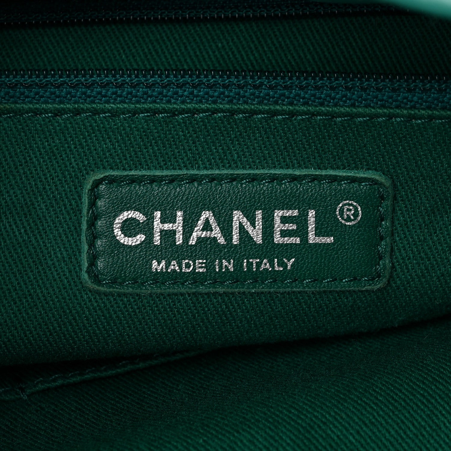 Chanel Calfskin Perforated Up In The Air North South Tote Green 6 of 11