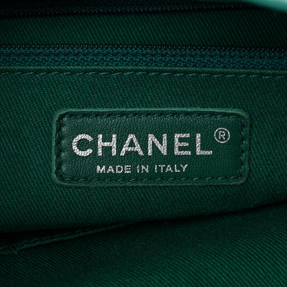 Chanel Calfskin Perforated Up In The Air North South Tote Green 6 of 11