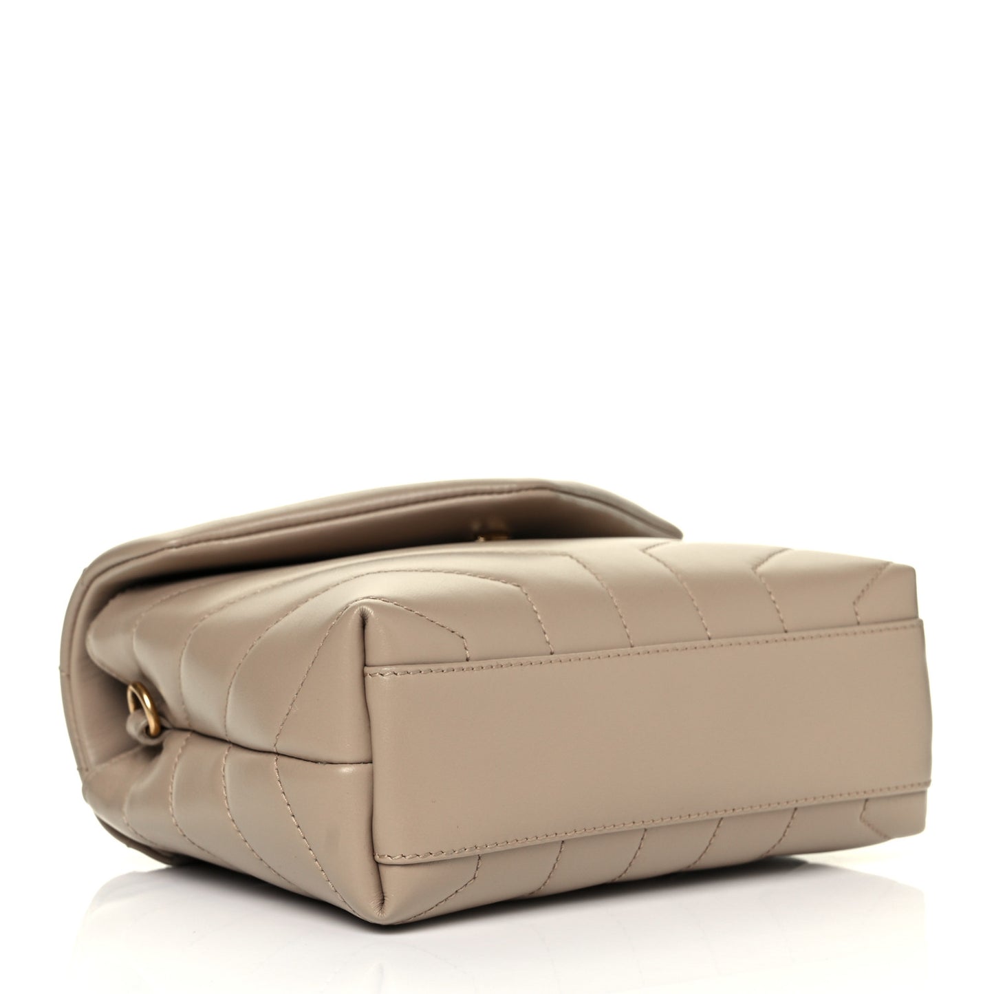Calfskin Y Quilted Monogram Toy Loulou Crossbody Bag Dark Beige